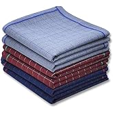 Zenssia Soft Men's Cotton Handkerchiefs with Assorted Color 6 Piece Gift Set