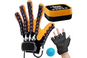 XUETAO Rehabilitation Robot Gloves Upgrade Stroke Hand Therapy Equipment, Automatic Hand Trainer Gloves with USB Chargeable