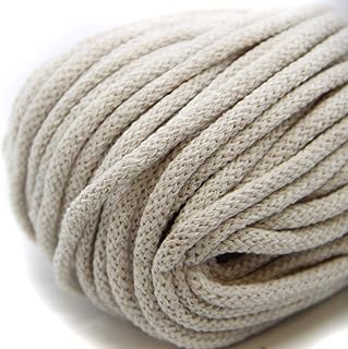 NTS Nähtechnik 50m Baumwollkordel mit Kern 6mm breit (Hellbeige)