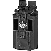 IronSeals Tactical Molle Adjustable Interphone Storage Bag Outdoor Sports Radio Pouch for Two Ways Walkie-Talkie