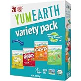 YumEarth Organic Variety Box - Jelly Beans, Giggles, Chewys, Sour Littles - Allergy Friendly (Top 9 Free), No Artificial Dyes, Non GMO, Gluten Free, Vegan -Individually Wrapped (Pack of 20)