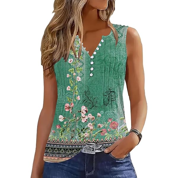 GAOVOT Women's Sleeveless Halter Top - Ruffle Neck Floral Print Blouse, Summer Beach Tank Top, Black, Small
