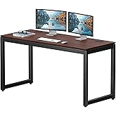 SHW 55-Inch Commercial-Grade Office Computer Desk, Cherry