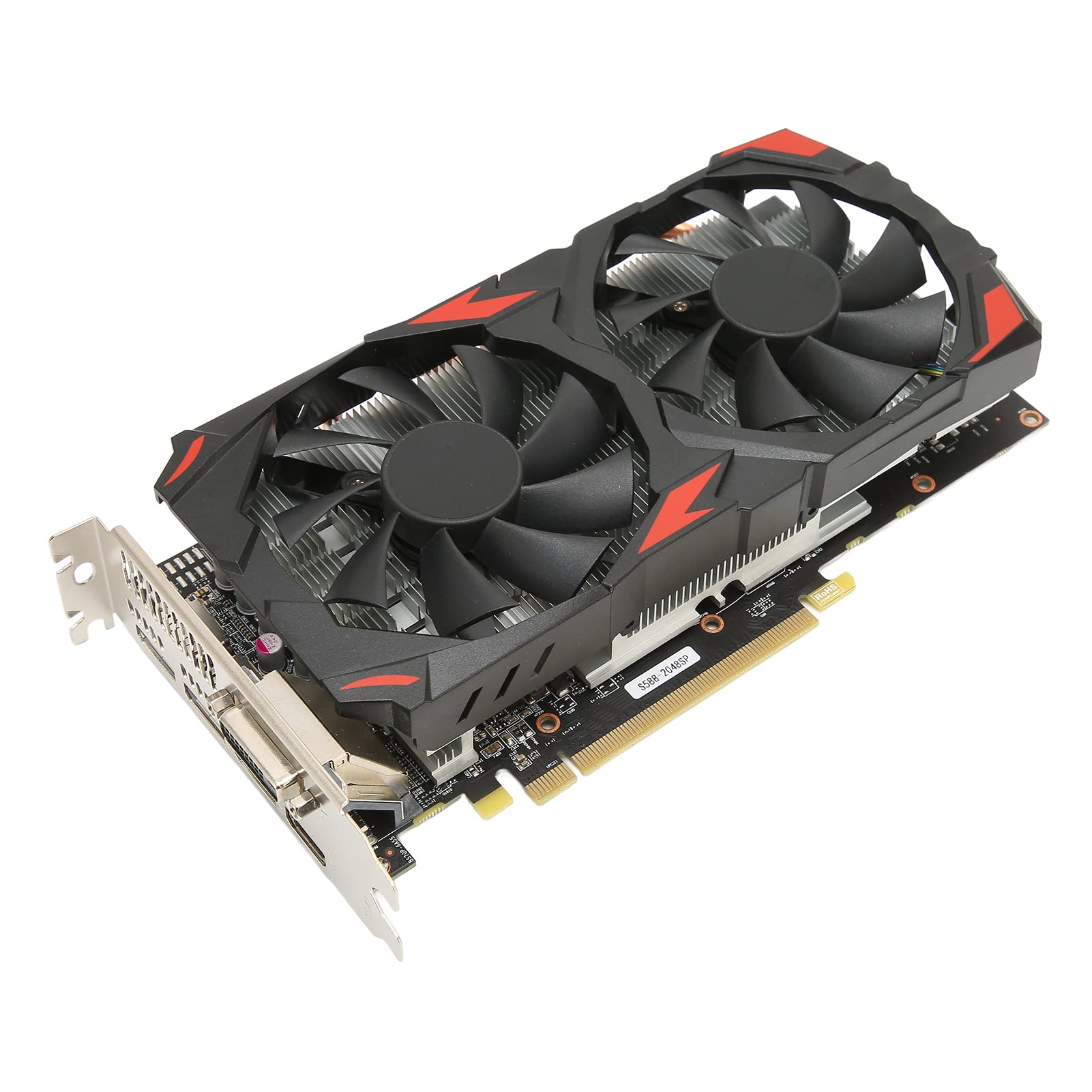 VBESTLIFE RX 580 Graphics Card, 8GB GDDR5 256Bit Gaming Graphics Card, PCI Express 3.0x16, 3 DisplayPort HDMI DVI, Dual Air Cooling PC Video Cards, 4K Displays Support