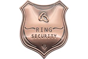 Yuchew Ring Security Badge Metal Brooch Ring Bearer Gift Souvenirs Wedding Accessories Keepsake for Wedding, Party, Rehearsal, boys, Kids, Youngs (1)