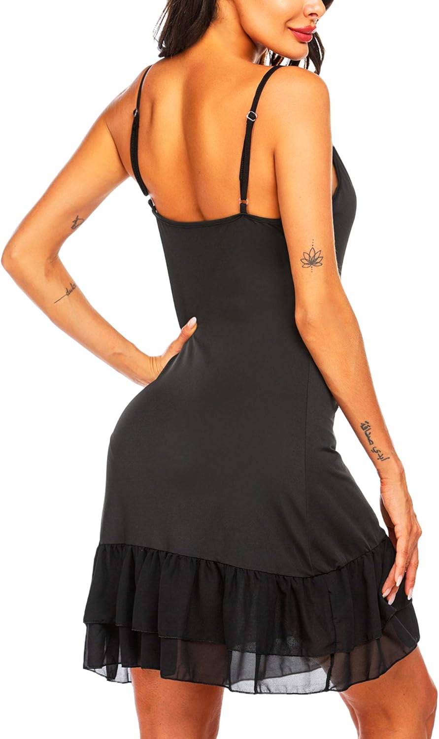 Zeagoo Women's Full Slip Adjustable Spaghetti Strap Cami Under Dress Extender at  Women’s Clothing store