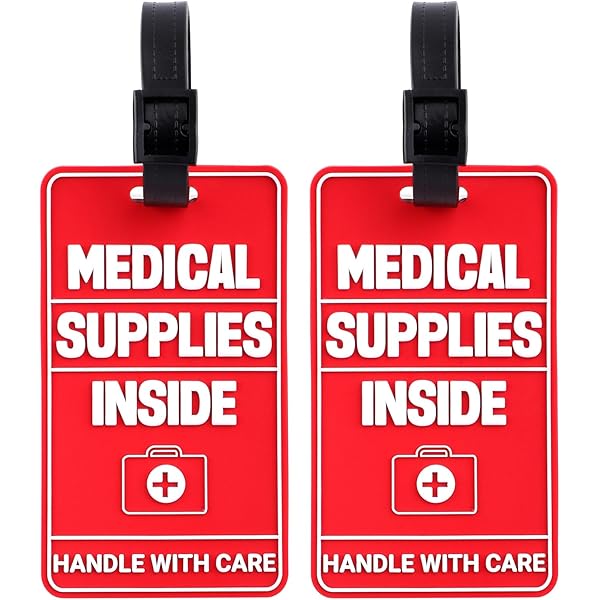 Amazon.com: Shacke Medical Equipment Luggage Tag for Respiratory Devices (White/Vertical) : Health & Household for Free Printable Medical Equipment Luggage Tag