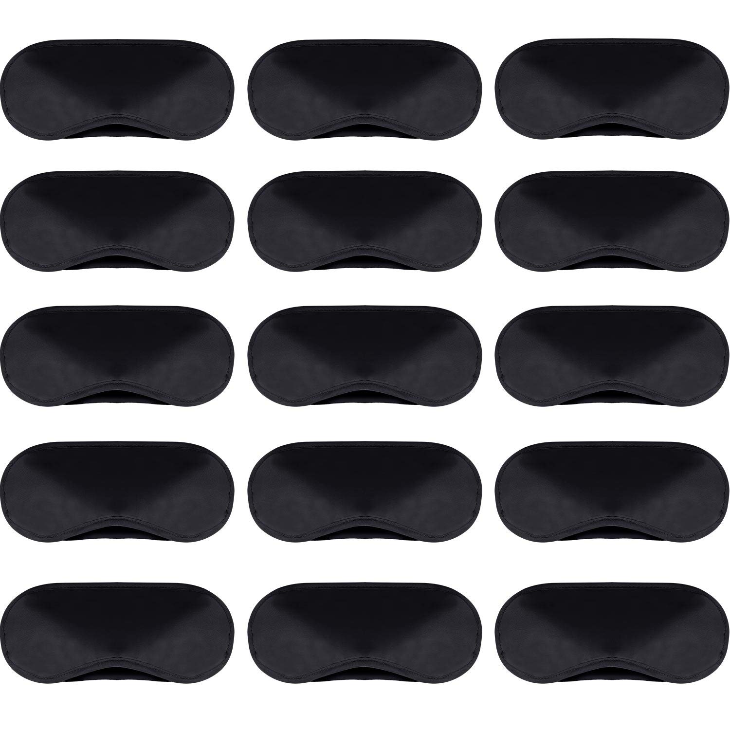 Photo 1 of Mudder 12 Pack Sleep Mask Blindfold Eye Masks with Nose Pad and Elastic Straps for Women Men Black