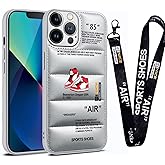 for iPhone 17 Pro Case，Cool Sports Shoes Brand Phone Puffer Case Puffy Cove, Cool Red Sneakers ins White or Black Label Pattern Soft Cover-Ultra Thin Soft Silicone Shockproof Cover for 17 pro