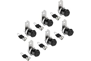 BOZXYE 6 Pack Cabinet Locks with Keys RV Storage Locks, 5/8" Cam Lock Keyed Alike, RV Locks for Storage Door File Cabinet Toolbox, Zinc Alloy
