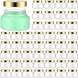 Mumufy Clear Plastic Jars with Lids Round Plastic