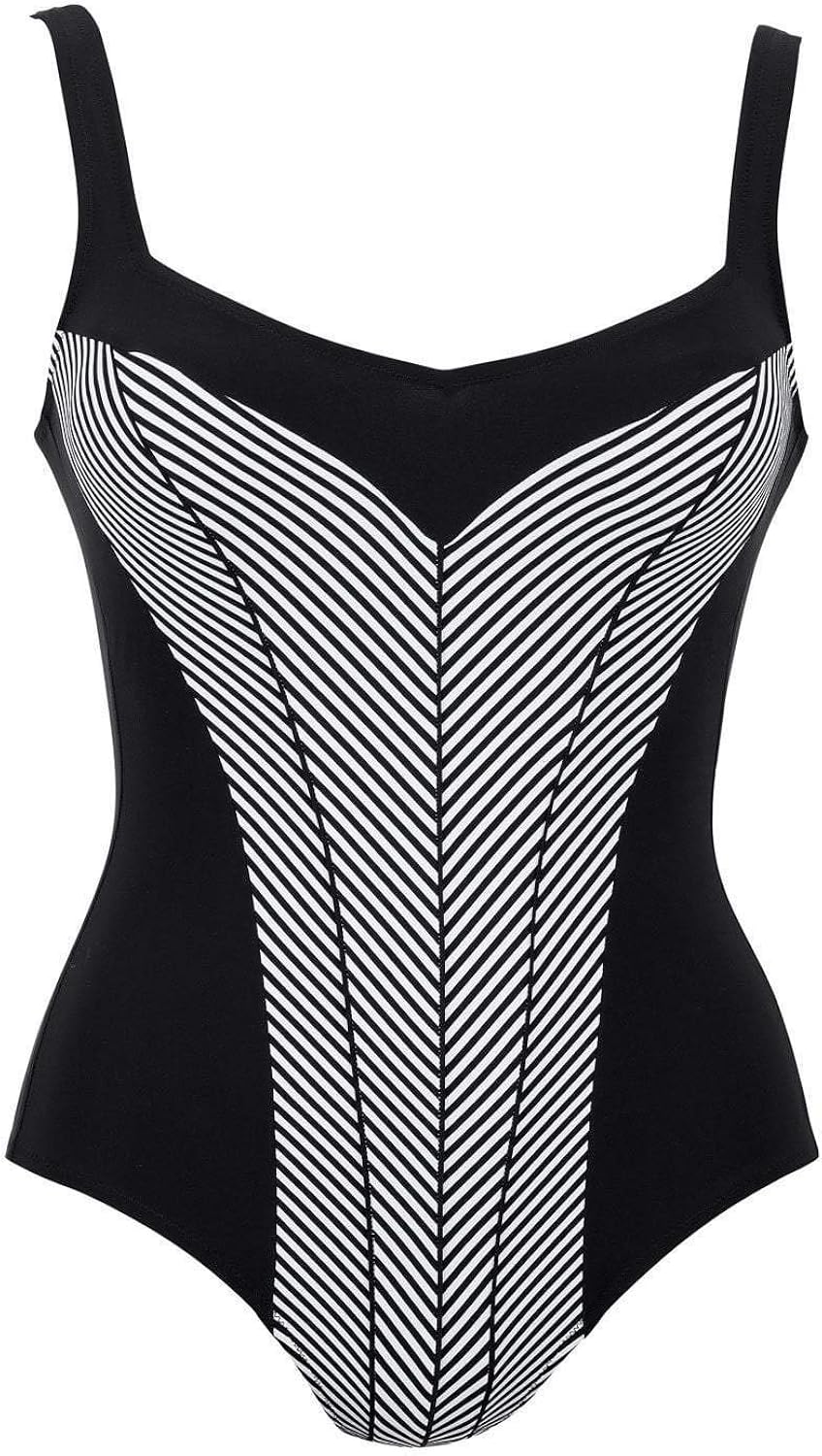 Anita Comfort Pure Stripes Teresa One Piece 7363 430 24d Black At Amazon Women S Clothing Store