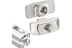 SDY 50pcs 4040 Series M3 Thread T Nuts Hammer Head Fastener Nut Sliding T-Nut,Nickel Plated Carbon Steel Nut for 40 Series Aluminum Extrusion Profile T Slot 8mm (4040 Series M3)