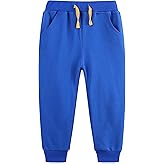 AMIYAN Toddler Sweatpants Boys Cotton Pants with Pocket and Decorative Drawstring Joggers Pants for Kids 2-7Y