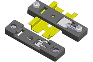 GAURANG 10Pcs DIN Rail Mounting Brackets 20mm Width, Universal Mounting Supports Nylon Industrial Electrical Clamps for Circu