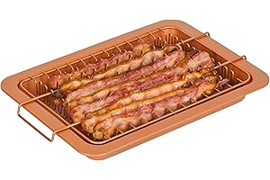 Bacon Bonanza by Gotham Steel Oven Healthier Bacon Drip Rack Tray with Pan – As Seen on TV