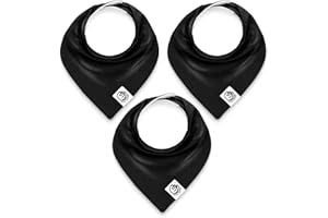 Giggly Goose 3 Pack Baby Bibs for Boys & Girls | Cotton, Absorbent Drooling & Teething Bib | Thick, Adjustable Snap-on