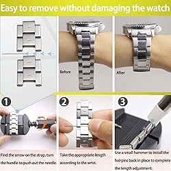 GLDCAPA Watch Link Removal Kit, Watch Band Sizing