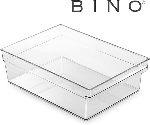 Amazon Com Bino Clear Plastic Storage Bin With Built In Pull Out