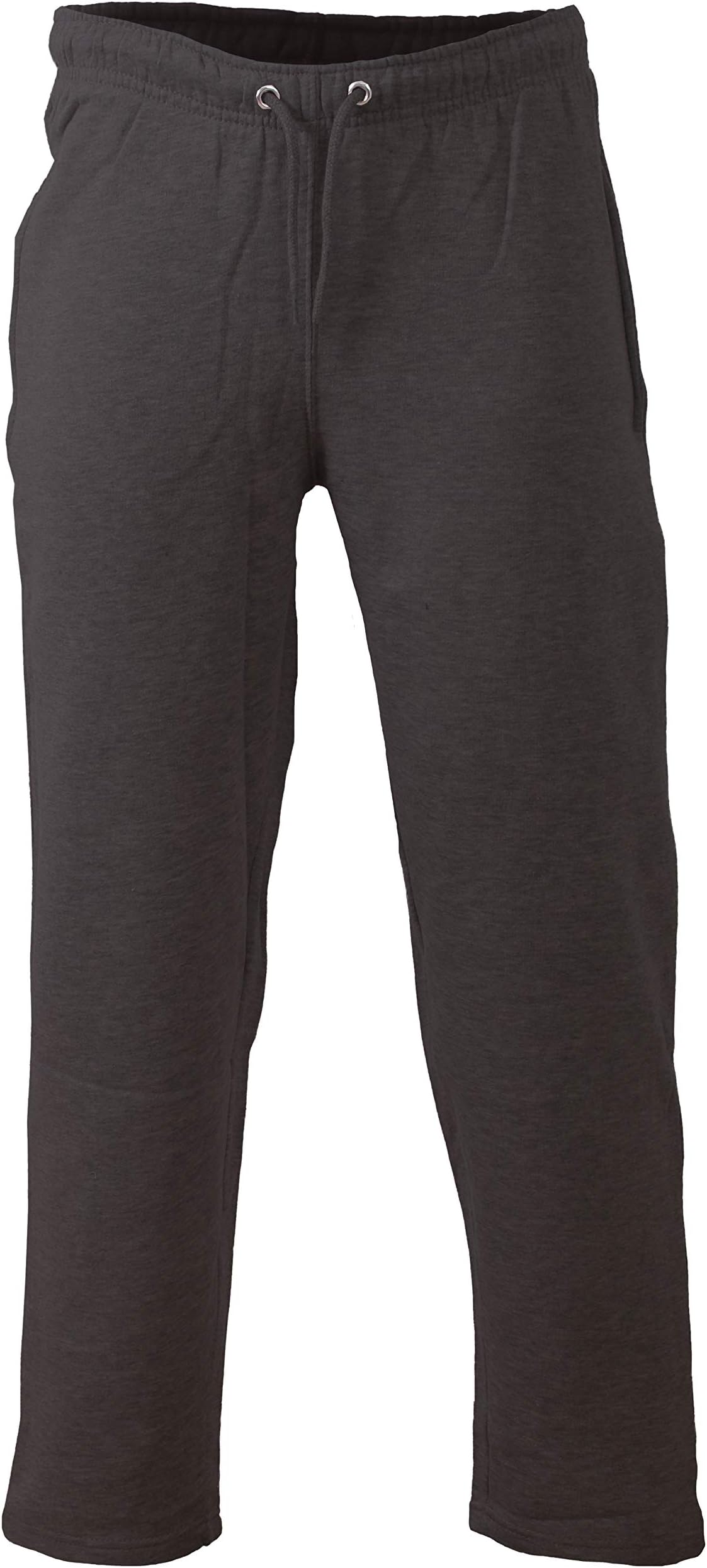 New Mens Open Hem Self Belt Elasticated Plain Jogging Fleece Bottoms Casual Joggers Pants Tracksuits S M L XL XXL XXXL XXXXL Plus Size