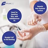 Meditrade Vinyl 2000 PF Examination Gloves Medium Powderless Latex Free view 3
