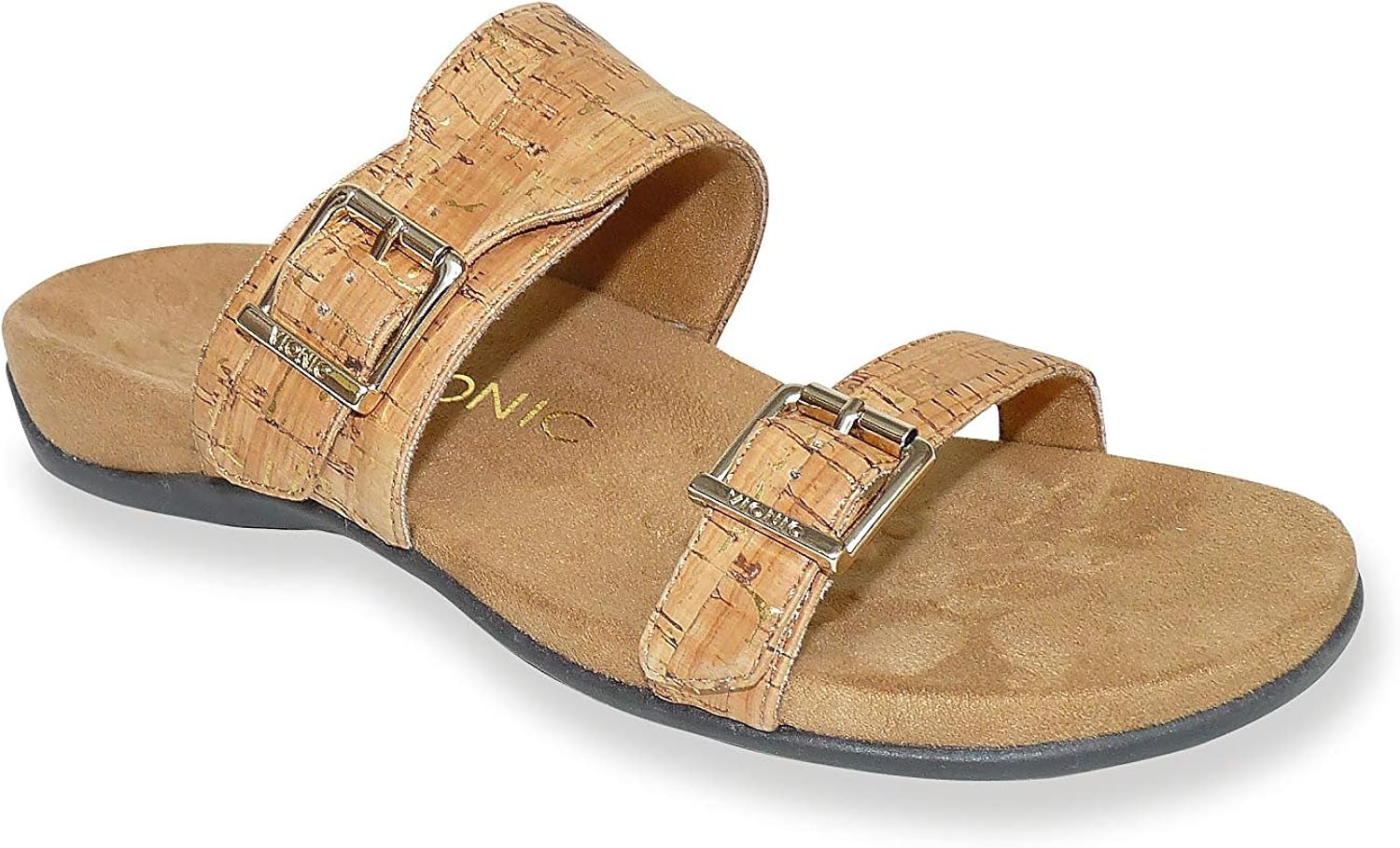 vionic gold cork sandals