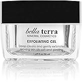 Bellaterra Cosmetics Mineral Exfoliating Gel – Gentle Vegan Facial Exfoliator for Soft, Glowing Skin – Paraben-Free, Non-Abrasive Formula with Natural Minerals – 50ml – Suitable for All Skin Type
