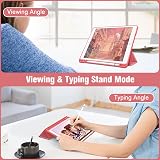 FINTIE Hybrid Case for iPad 9th/8th/7th Gen 10.2 in Pink Pencil Holder Auto view 3