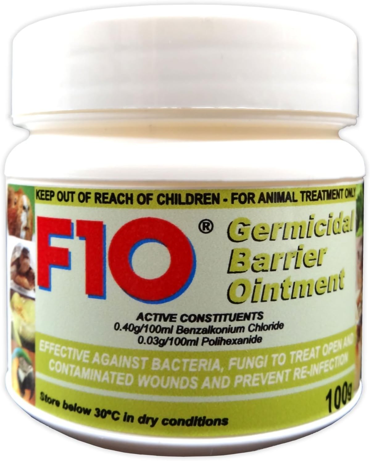 F10 Germicidal Barrier Ointment x 100g. Use on Small Animal, Reptile