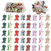 DANUDON 40 Pieces Resin Dinosaurs Charms Pendants, DIY Small Dinosaurs Pendants Dangle Charms for Bracelet Necklace Earrings Making, 8 Colors