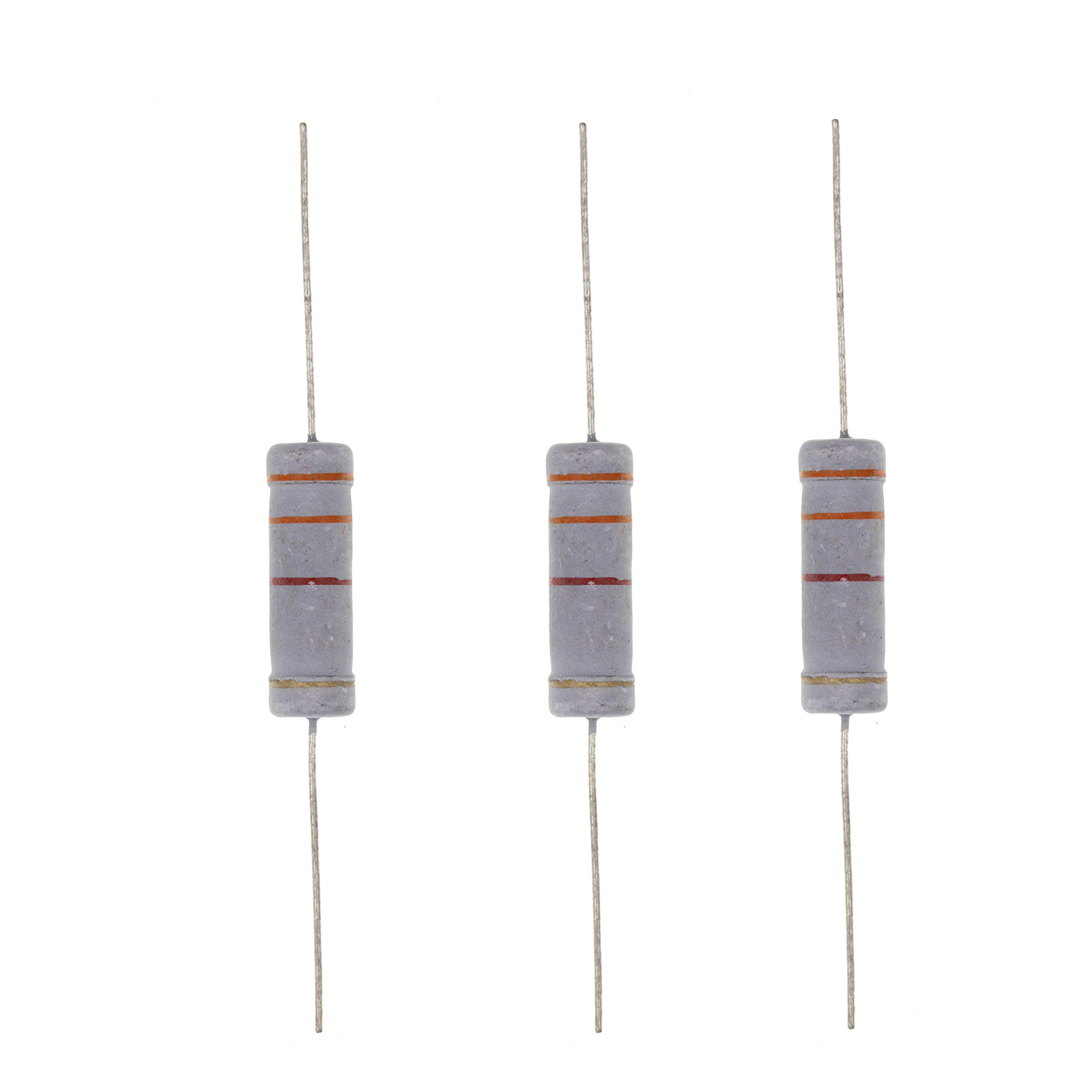 HUABAN 10PCS 5W 5 Watts 3K3 3K3 Ohm 5% Metal Oxide Film Resistor