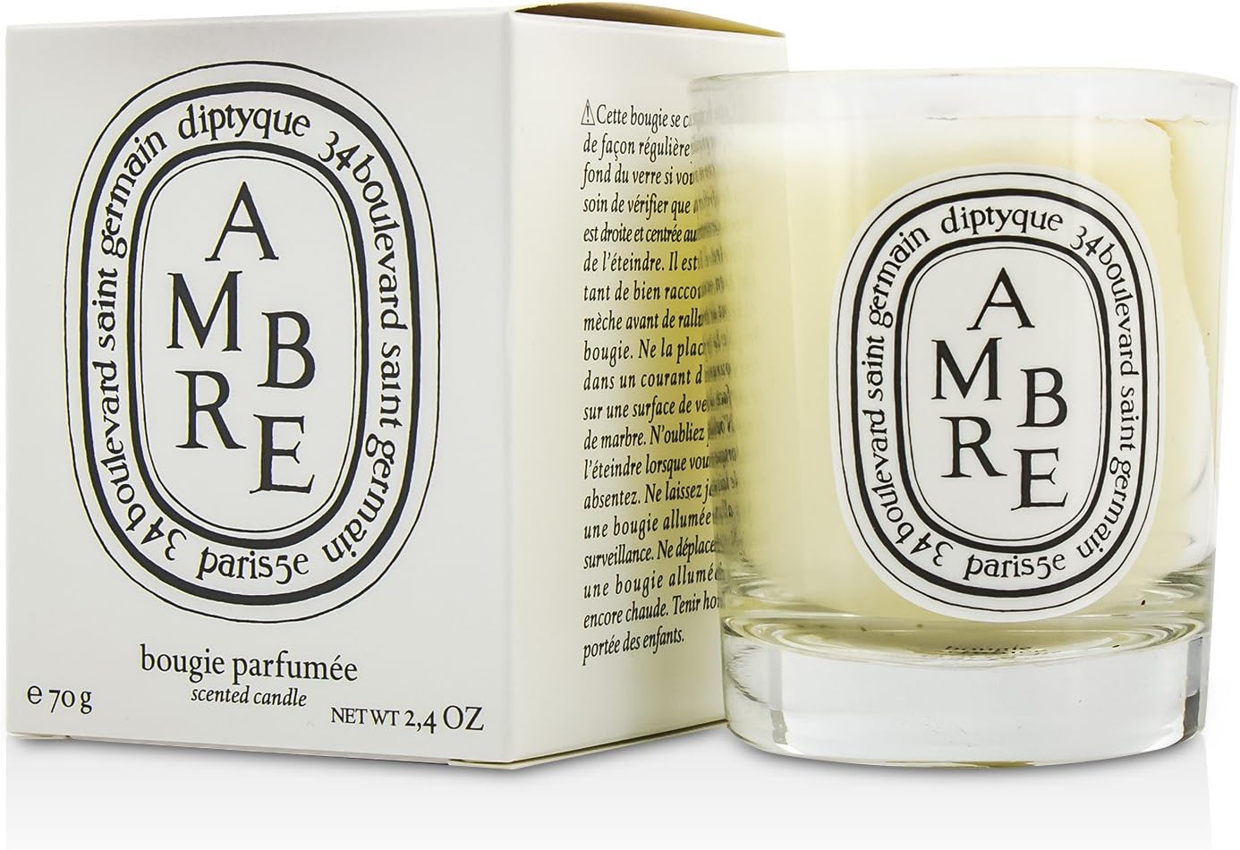 Diptyque Scented Candle Ambre (Amber) 70g/2.4oz Amazon.co.uk Beauty