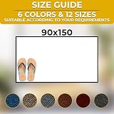 Homatz Indoor Door Mat Heavy Duty Rubber Non Slip 90x150 Grey Multicolor view 2