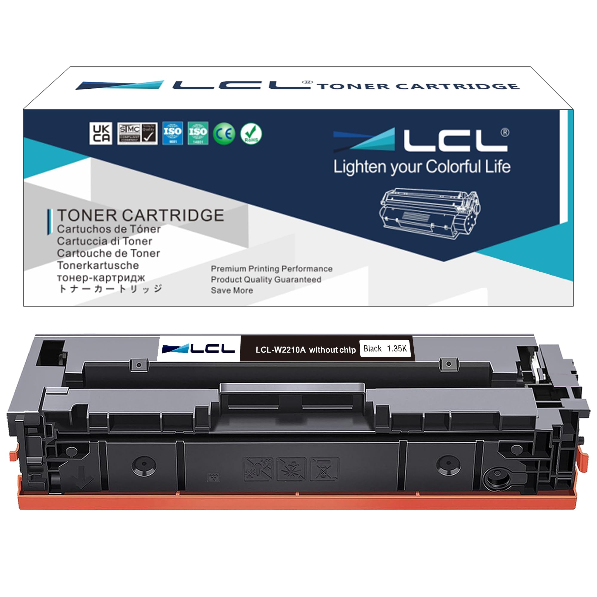 LCL Compatible Toner Cartridge 207A 207X W2210A W2210X (Without CHIP) Replacement for HP Color LaserJet Pro M255dw M255nw M282nw M283cdw M283fdw M283fdn (1PK Black)