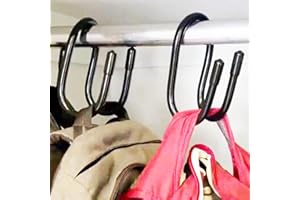 AUXPhome 2 Pack Backpack Hanger for Closet, Strong Bag Hanger Purse Organizer Hooks, Large Closet Hooks for Hanging Handbags,Belts,Hat,Laptop Backpack,Jeans,Travel Bag - Hold Up 20 Lbs
