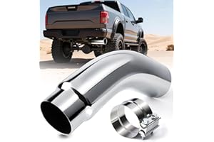Toplamper 5 to 6 Inch Exhaust Elbow Tips with 5" Clamp, Chrome Polished Diesel Elbow Exhaust Tip for Pickups Trucks Cars Replacement Exhaust Pipes