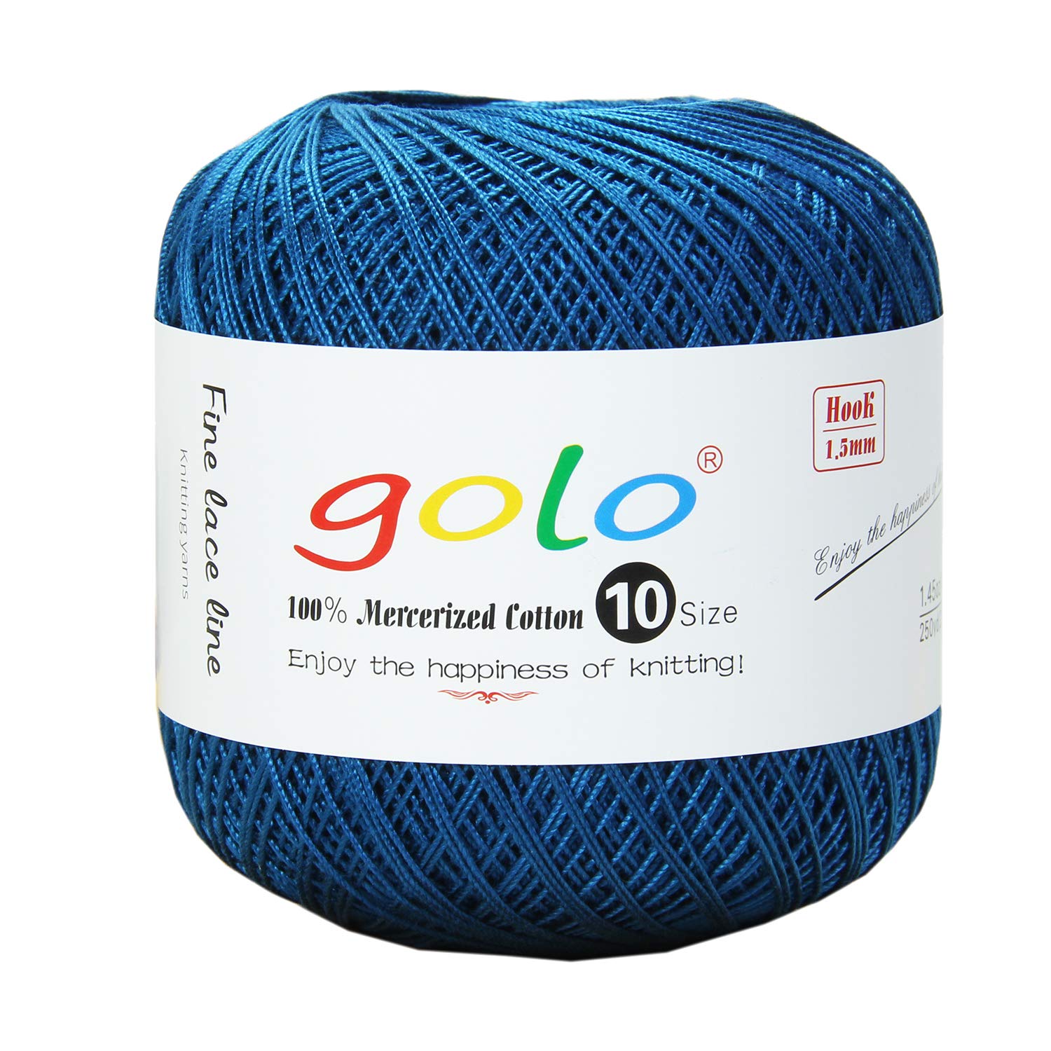 golo Crochet Thread Size 10 Yarn for Hand Knitting Crochet Yarn (Indigo-434)