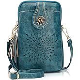 APHISON Small Crossbody Bags for Women, Lightweight Vegan Leather Cell Phone Purse, Cute Purses with Tassels