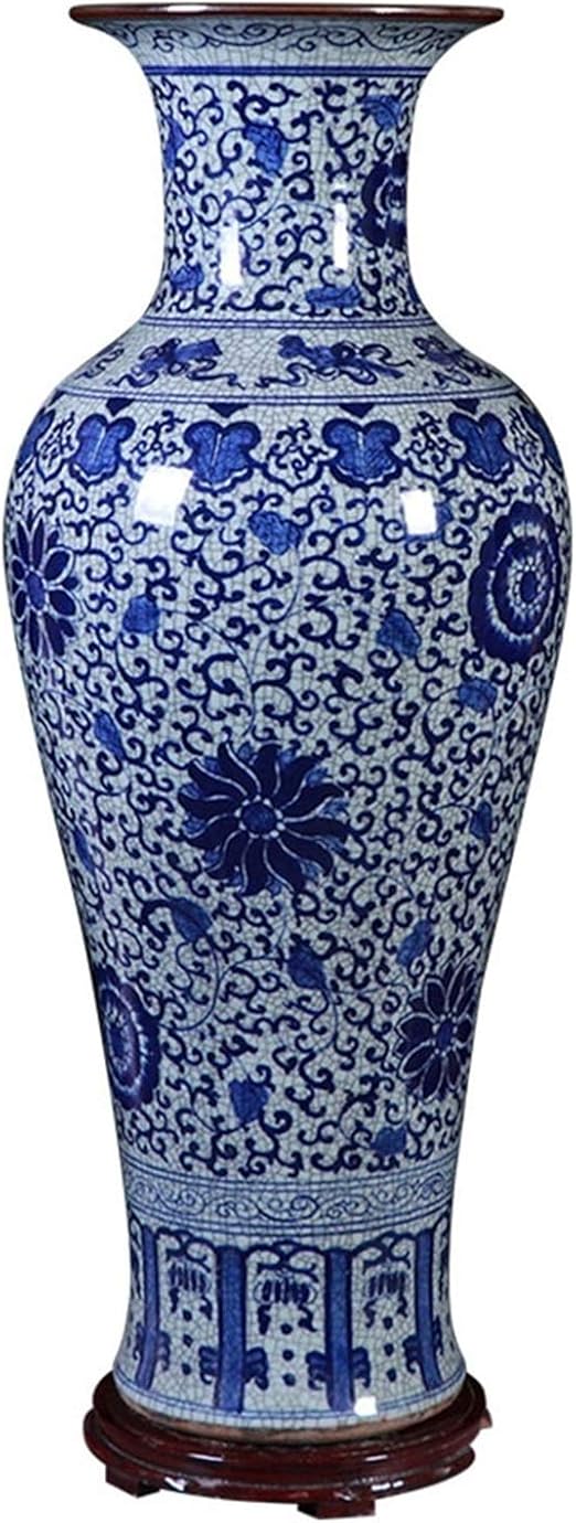 Handmade Vase زهرية السيراميك زهرية العتيقة الزرقاء والأبيض الخزف زخرفة Handmade Vase زهرية السيراميك زهرية العتيقة الزرقاء والأبيض الخزف زخرفة