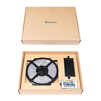 Salcar 5m RGB LED Lichtschlauch mit 300 LEDs (SMD5050), IP67 wassergeschützt/wasserdicht/außen, inkl. 24 Tasten IR Fernbedien