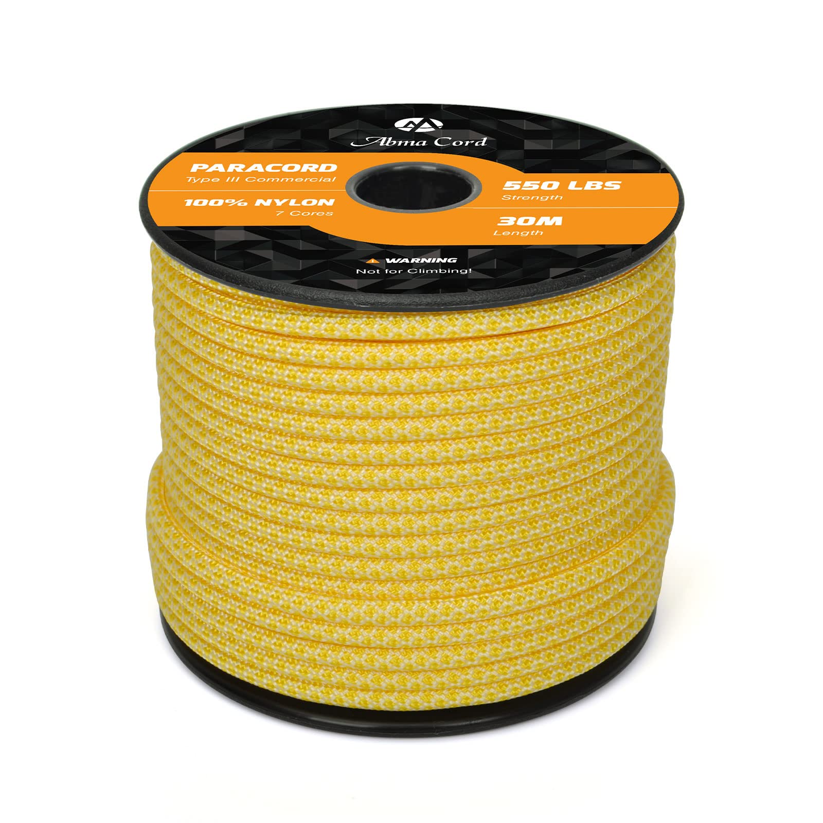 Abma Cord Paracord 550 4mm Nylon Rope Type III 7 Strands Parachute Cord - Max. 250kg (550lbs)