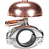 CATEYE OH-2200 Yamabiko Bicycle Bell – Classic Brass Bike Bell with Loud 85 Decibel Sound for Safety, Fits Road, MTB, Kids Bikes, Aluminum Bolt-on Design