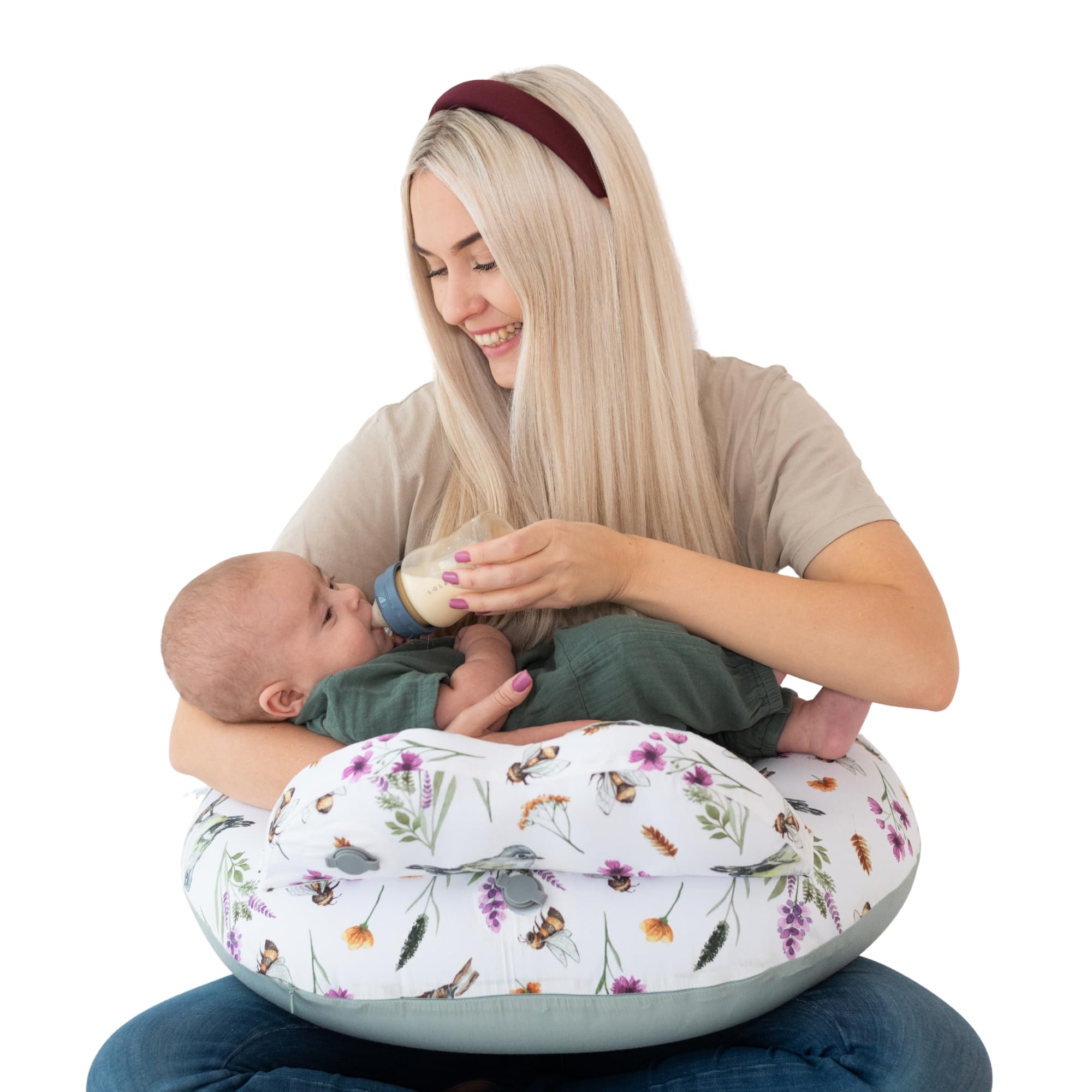 Photo 1 of Little Traveler Inflatable Breastfeeding Pillow & Travel Nursing Pillow - Portable Nursing Pillow for Breastfeeding and Bottle-Feeding
