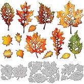 GLOBLELAND Autumn Broken Leaves Cutting Dies for Card Making Metal Fall Broken Maple Leaves Die Cuts Cutting Dies Templates for Scrapbooking Journal Paper Craft Decor