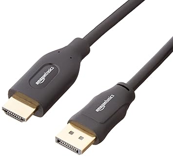 AmazonBasics DisplayPort (not USB port) to HDMI Cable - 3 Feet,Black