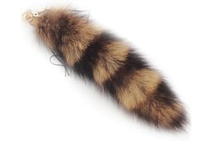 Fosrion Super Huge and Fluffy Real Fox Tail Fur Keychain Pendant – Halloween Cosplay and Stylish Handbag Accessory