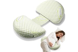 TAMIAIA Memory-Foam Pregnancy Pillow for Sleeping - Upgrade Material Maternity Pillow for Pregnant Women - Quality Cooling Travel Wedge Pillow for Back, Belly, and Hip Relief, Gifts for Pregnant Women