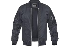 MAGNIVIT Men's Lightweight Bomber Jacket Windbreaker Softshell Varsity Jacket Coat