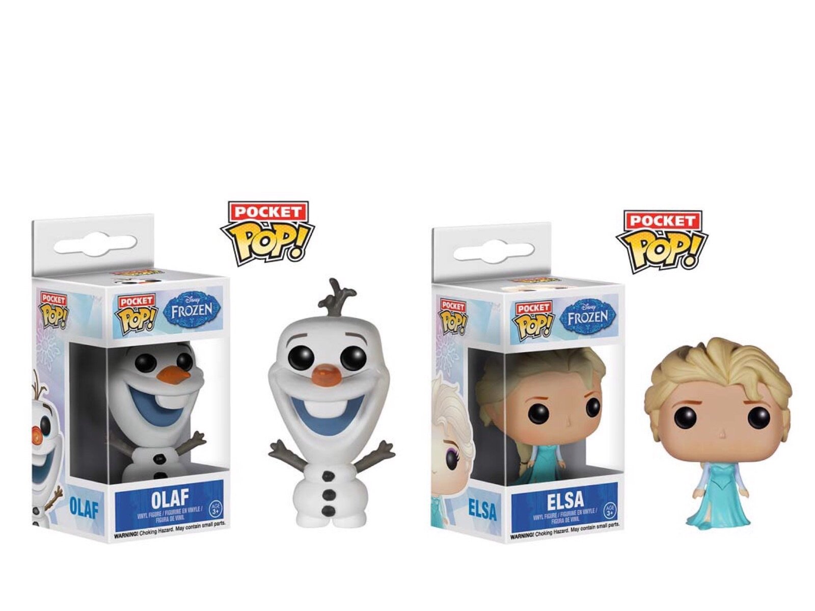 Funko Frozen Elsa Mini Pocket Pop and Frozen Mini Pocket Pop Olaf Bundle - 2 Items