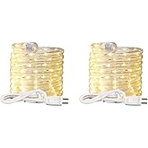 ZLIEC LED Rope Light, 24ft Waterproof Strip Landscape Lighting, Indoor Outdoor Connectable 2700K Warm White 120V Flexible Tube Lights for Home Decor, Garden, Patio, Yard, Holiday Christmas Decoration